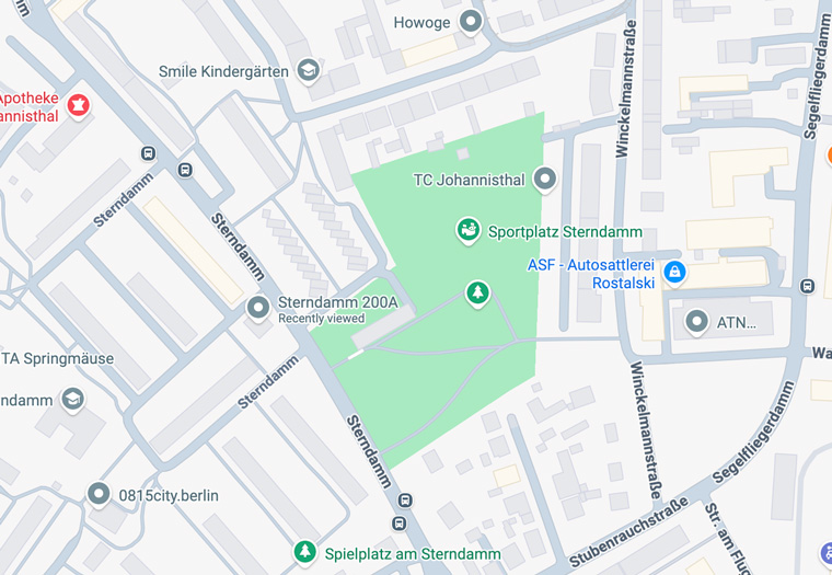 Google Maps-Karte mit dem Standort von WGJO